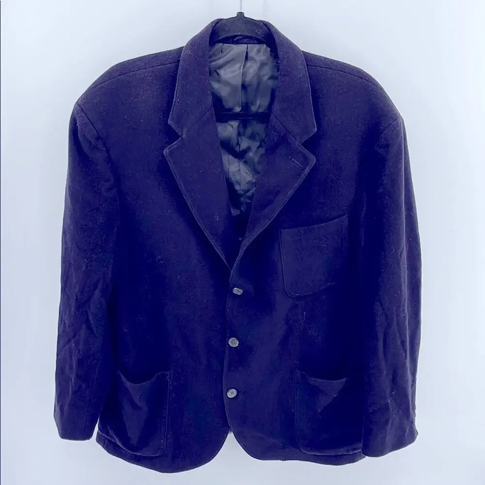 Vintage J. Crew Cashmere wool blend 3 button no vent sport coat blazer sz L